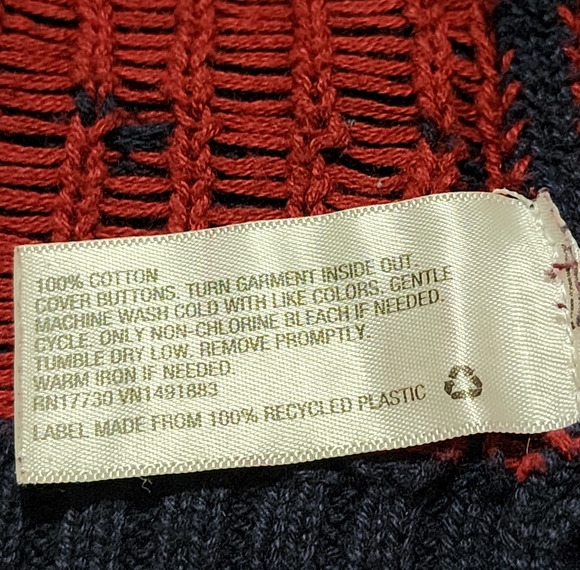 Merona Navy and Red Knit Sweater - Picture 10 of 11